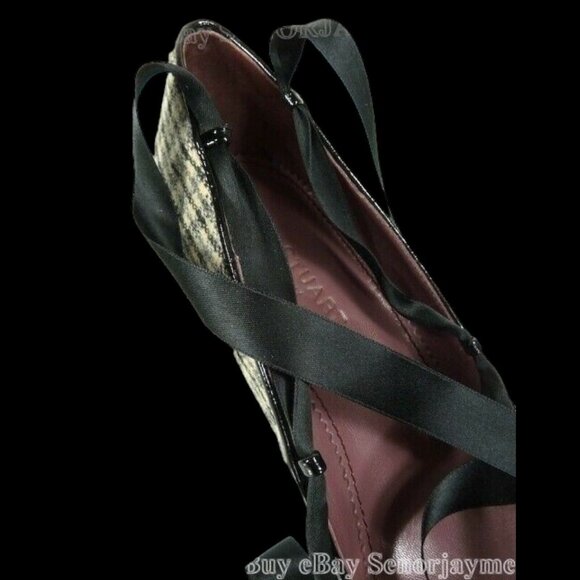 Jill Stuart Simone Queen Anne Ribbon Heel Shoes in Pearl Grey - Size 8.5 US - Picture 3 of 11